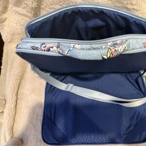 Vera Bradley Navy and Light Blue Laptop Bag